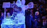 Sočio olimpiadai skirta ledo skulptūra