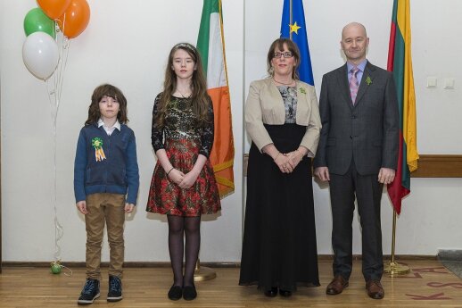 Irish Ambassador David Noonan and Mrs. Cliodhna Noonan and family
