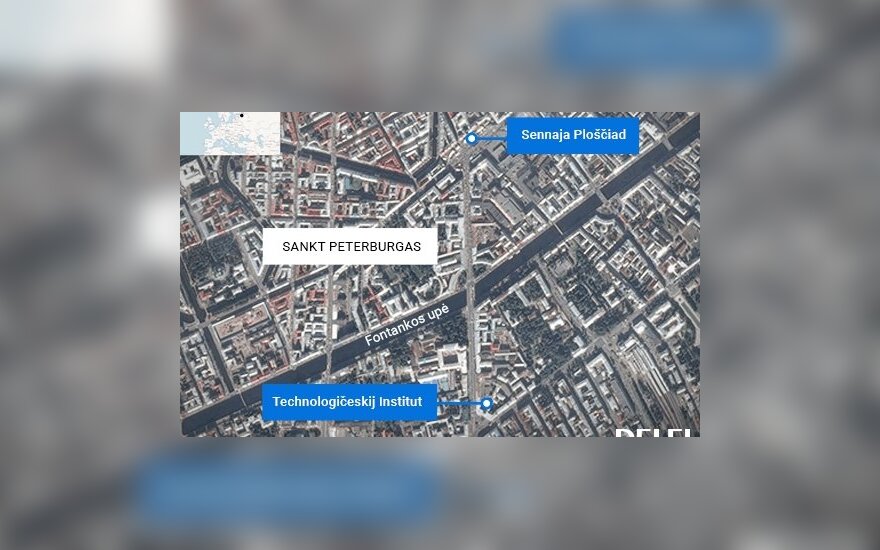 Rusijoje sulaikyti aštuoni asmenys, įtariami prisidėję prie sprogdinimo Sankt Peterburge