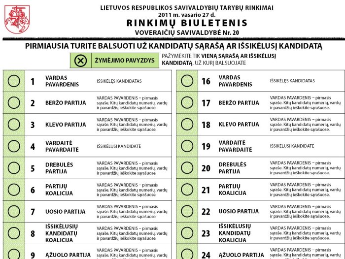 Lietuvos rusų sąjunga platina balsavimo biuletenius rusų kalba DELFI