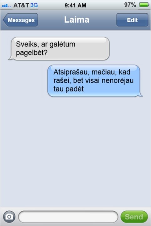 Štai kaip atrodytų susirašinėjimai telefonu, jei žmonės būtų atviri