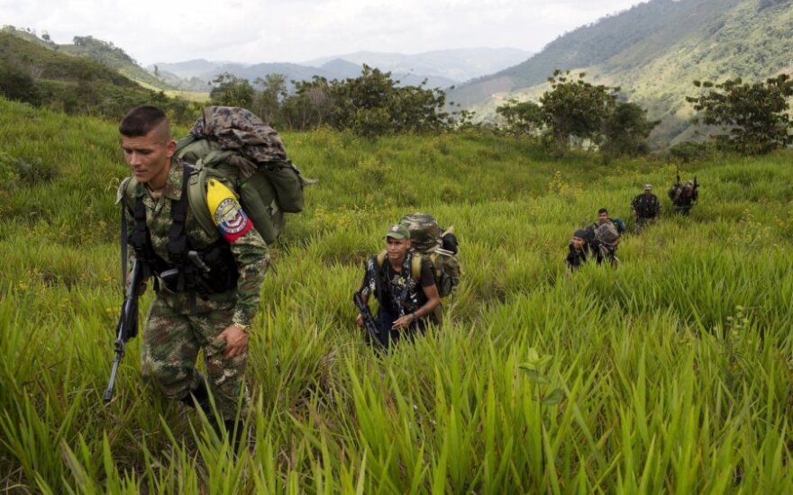 FARC kovotojų stovykloje