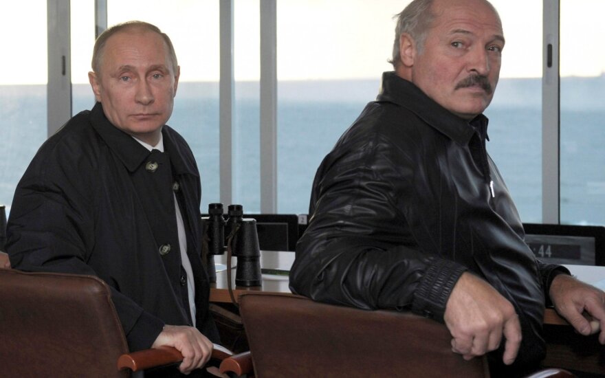 Vladimiras Putinas ir Aleksandras Lukašenka 