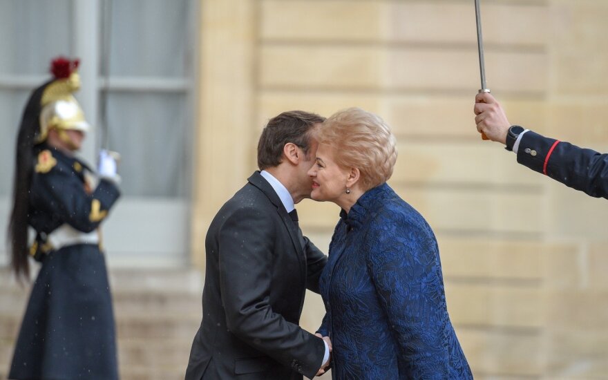 Emmanuelis Macronas ir Dalia Grybauskaitė