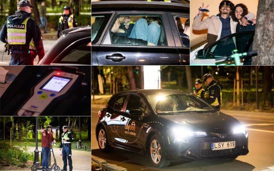 Ночной рейд в Вильнюсе: одна водитель получила сразу два одинаковых штрафа