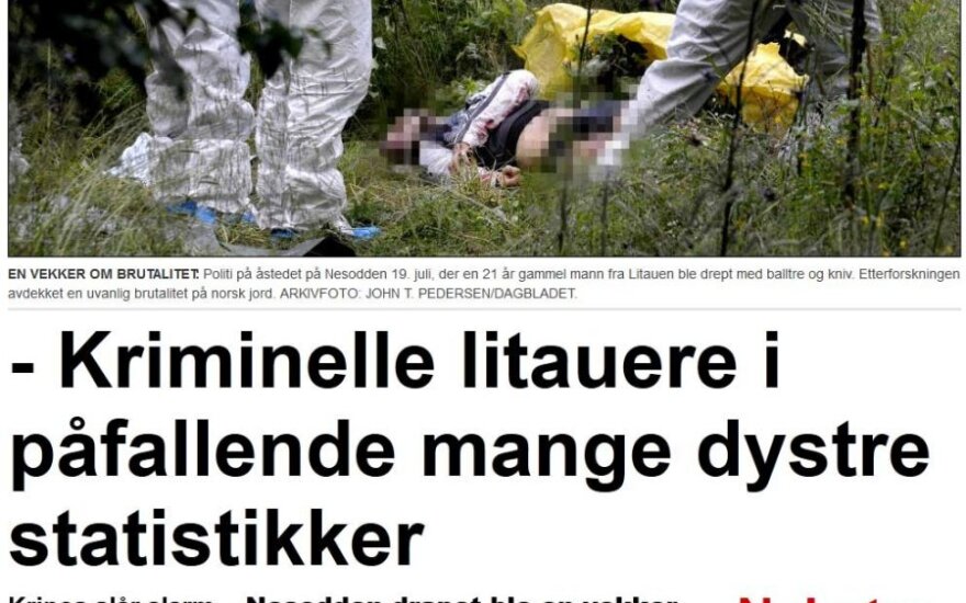 "Dagbladet" neigiamo straipsnio apie lietuvius iliustracija
