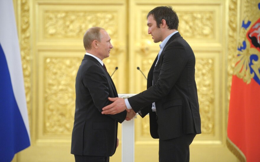 Vladimiras Putinas ir Aleksandras Ovečkinas
