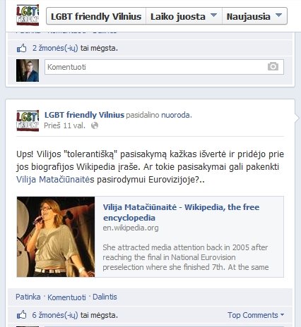 Homofobiškais pasisakymais V. Matačiūnaitė užsitraukė neapykantą