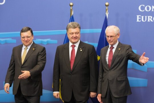 Jose Manuel Barroso, Petro Poroshenko, Herman Van Rompuy