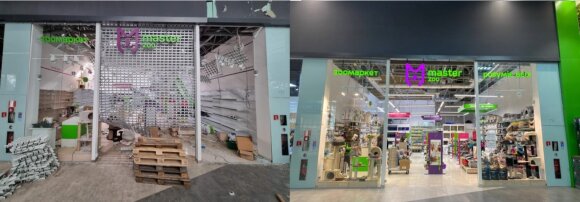 Lietuviai sparčiai atstato objektus Kijeve: jau veikia subombarduotas prekybos centras, atidaryta ir nauja parduotuvė