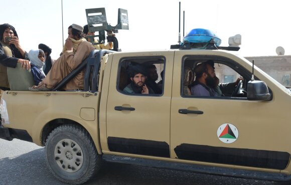 Parade of the Taliban - US military equipment