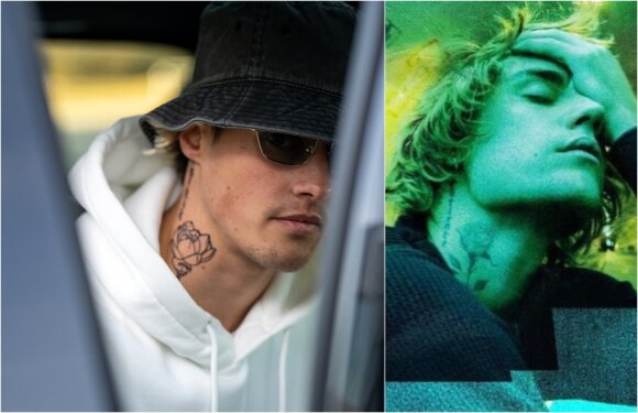A person similar to Justin Bieber (left) and Justin Bieber (right) were captured at the Vilnius airport / Photo: Universal Music, Instagram