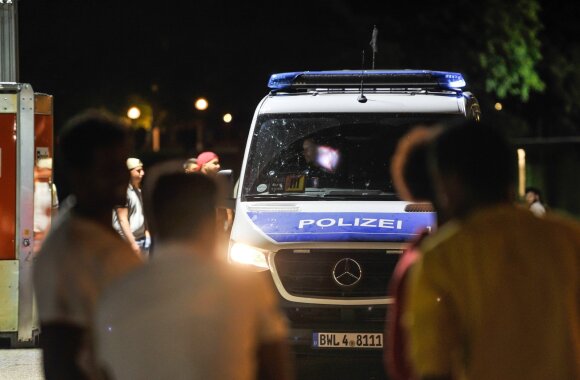 In Stuttgart, an aggressive crowd clashed with police officers.