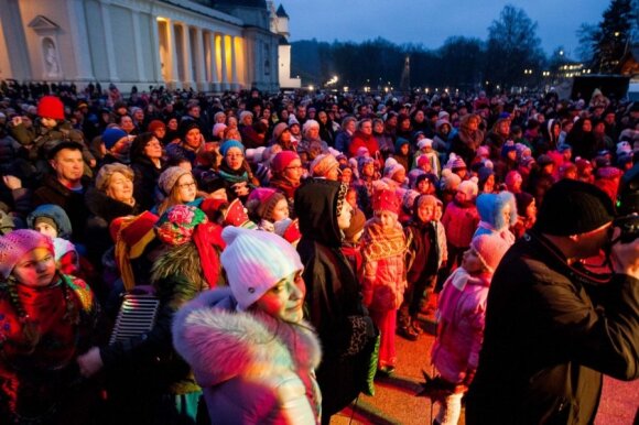В центре Вильнюса отметили православное Рождество