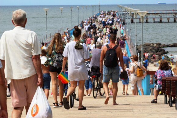 Palanga, vacationers