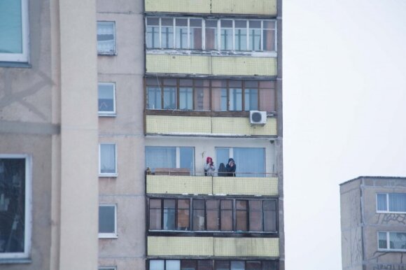 Smoking on the balcony