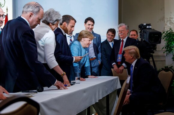 Emmanuelis Macronas, Angela Merkel, Donaldas Trumpas