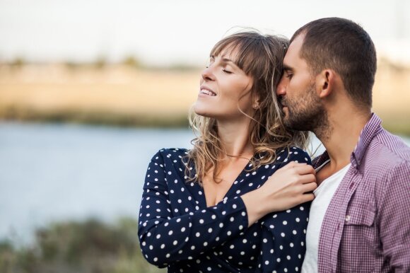 The couple went into nature.