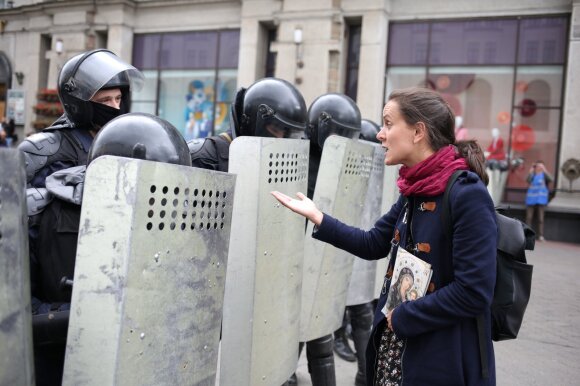 In the run-up to the planned protest in Minsk, the security forces are showing strength