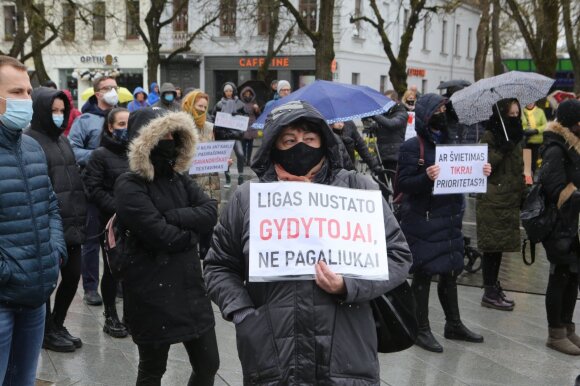 In Kaunas, a protest campaign was carried out against the preventive tests of students