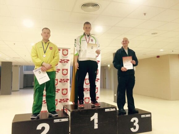 Lietuvos šauliai Kęstutis Pečiukonis, Vilius Sabataitis ir Rimantas Stasiukynas