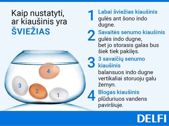 Paskelbė kiaušinių reitingą