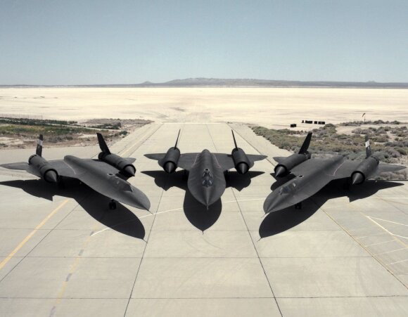 The Lockheed SR-71 Blackbird, a Cold War spy plane, refueled the runway. 