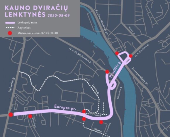 There are big traffic restrictions in Kaunas this weekend