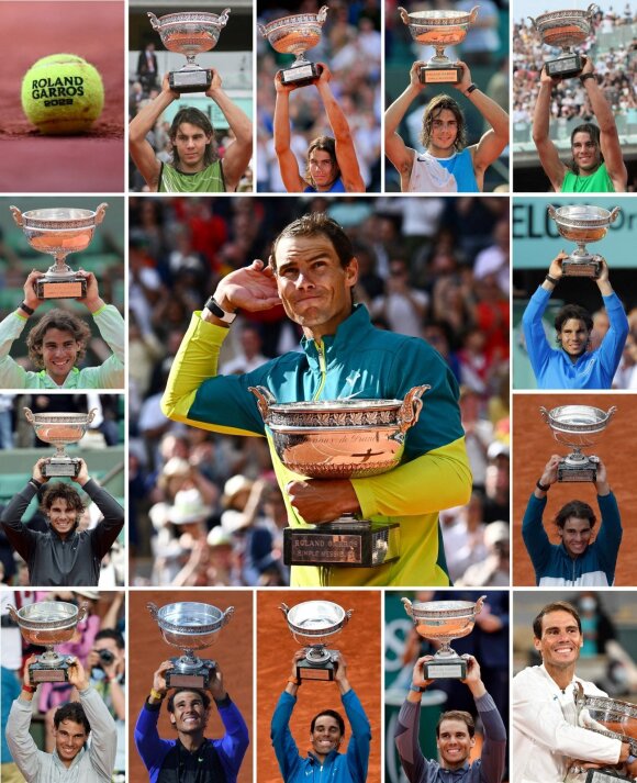 Finale tiesiog dominavęs Nadalis dar kartą karūnuotas „Roland Garros“ čempionu