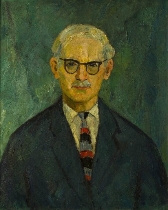 Jonas Švažas.  Portrait of Professor Kairiūkštis (1962)