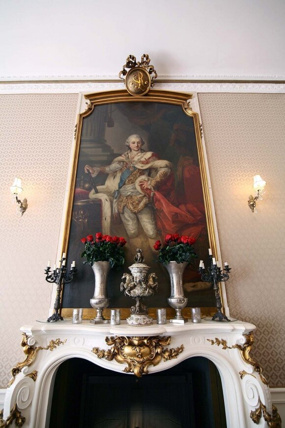 Vieną restorano salių puošia karaliaus Stanislovo Augusto Poniatovskio portretas
