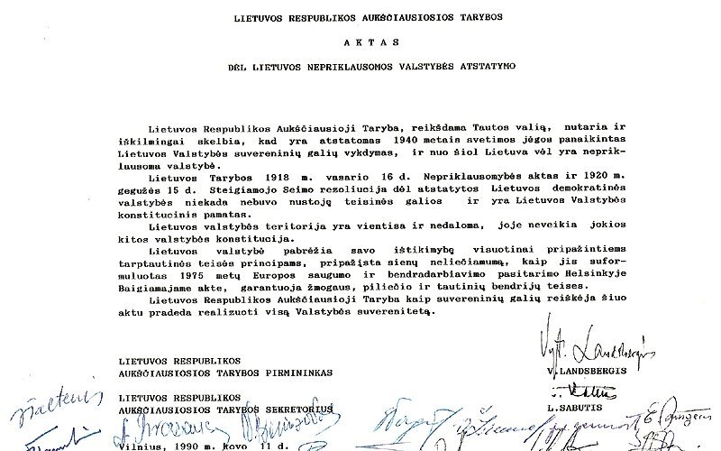 Lietuvos Nepriklausomybės Aktas
