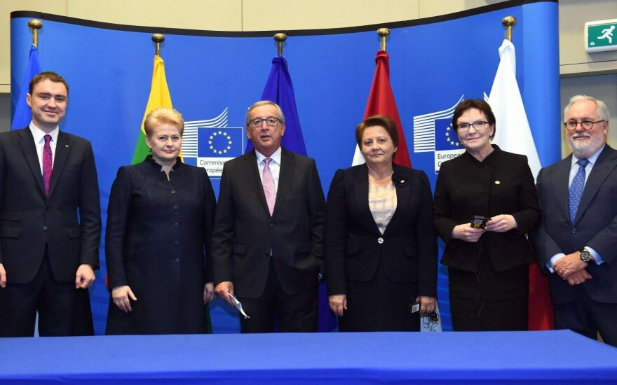 Taavi Roivas, Dalia Grybauskaitė, Jean-Claude Juncker,  Laimduota Straujuma, Ewa Kopacz, Miguel Canetes