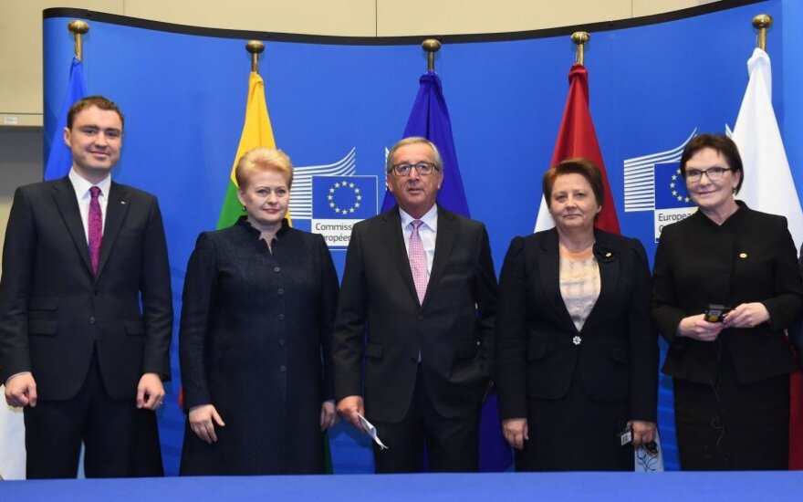 Taavi Roivas, Dalia Grybauskaitė, Jean-Claude Juncker,  Laimduota Straujuma, Ewa Kopacz