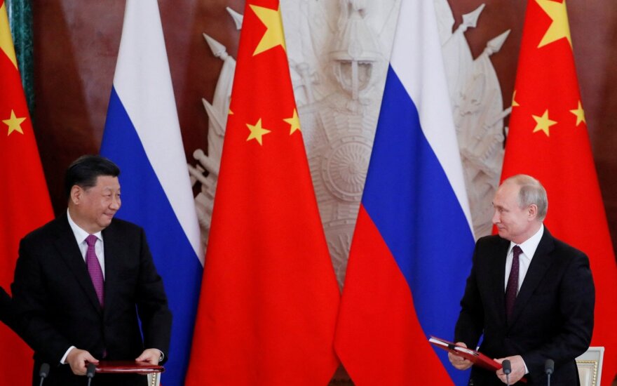 Xi Jinpingas ir Vladimiras Putinas Maskvoje