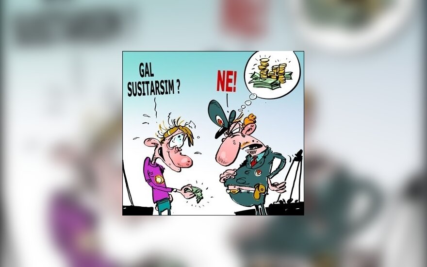 Girtutėlis vairuotojas siūlė 10 Lt kyšį