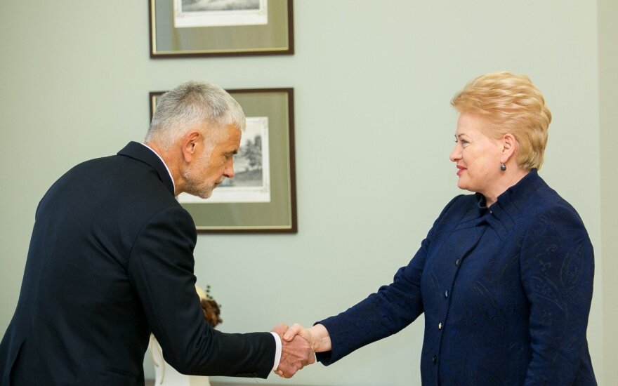 Bronius Markauskas and Dalia Grybauskaitė