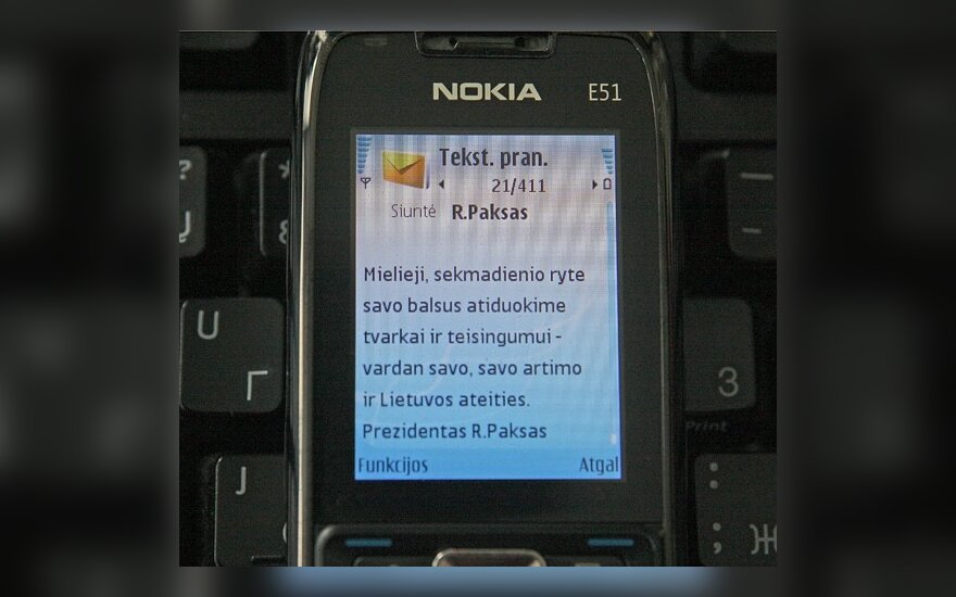 Dėl R.Pakso agitacinių SMS pradėtas tyrimas