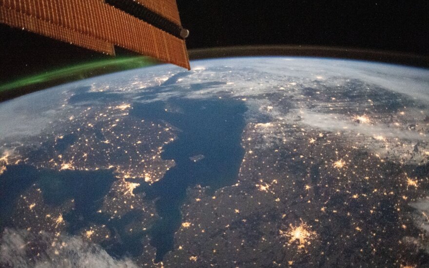 Šiaurės Europa iš Tarptautinės kosminės stoties. NASA nuotr.