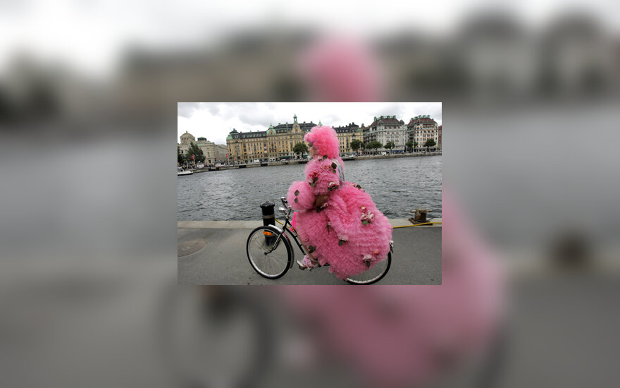 Gėjų parado Stokholme dalyvis