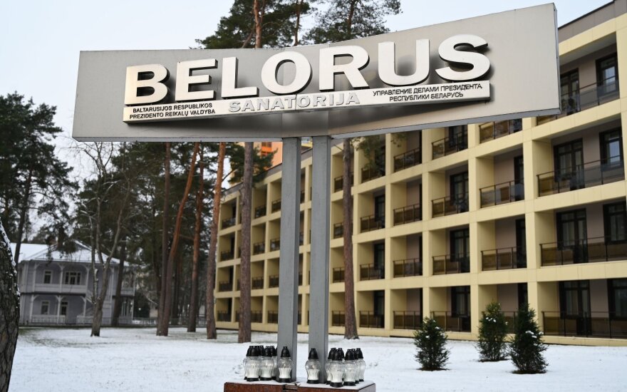 Druskininkuose protestavo sanatorijos „Belorus“ darbuotojai