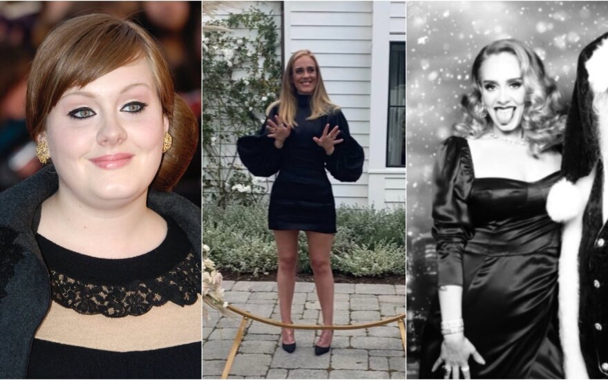 Dainininkė Adele anksčiau ir dabar /Foto: Instagram, Vidapress