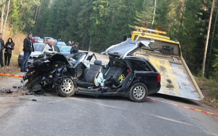 Honda ir Audi susidūrimas Panevėžio r.