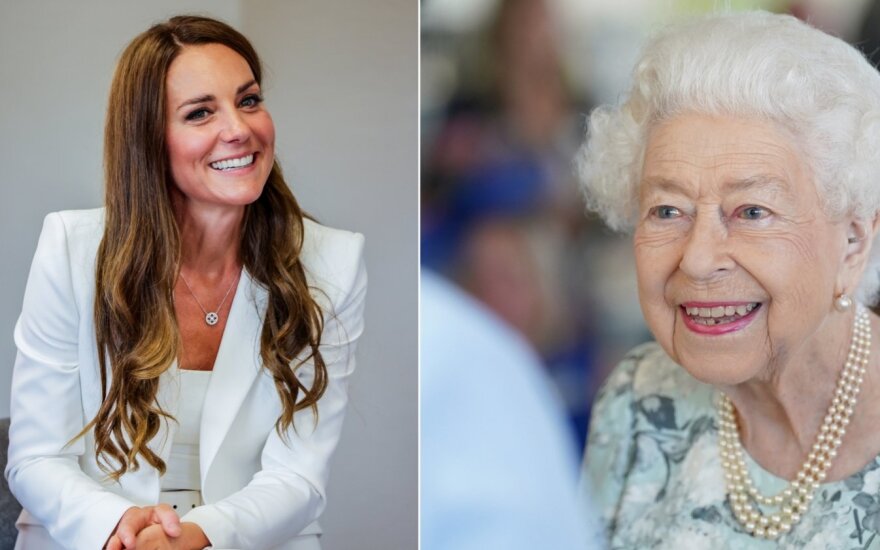 Kate Middleton ir karalienė Elžbieta II
