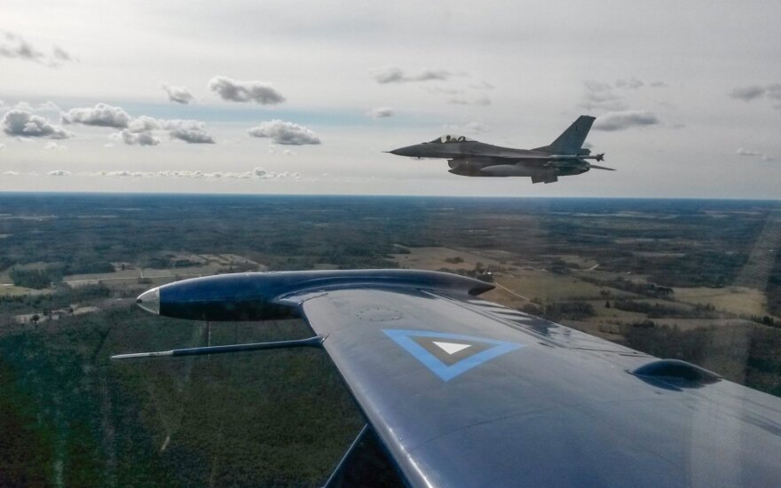 Belgium fighter jets escorting Russian fighter jets
