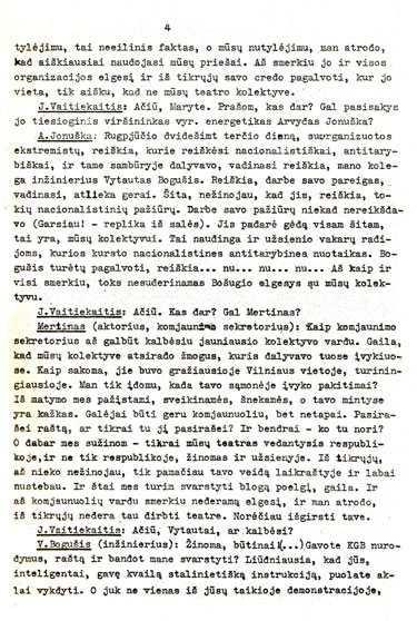 Mitingo prie A. Mickevičiaus paminklo svarstymo stenograma